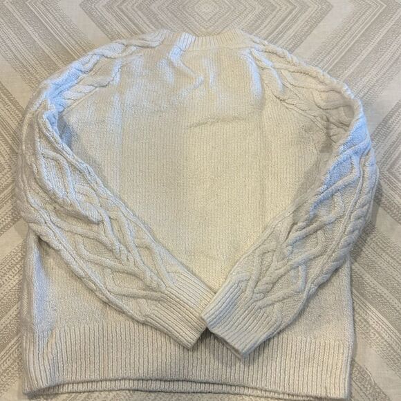 Crewcuts Girls Cable Knit Off White Sweater - Picture 7 of 7